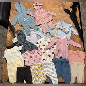 Assorted Lot of Baby Girl Clothing 0-3 Months